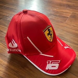 Ferrari F1 Red Cap with Logo and Number 16